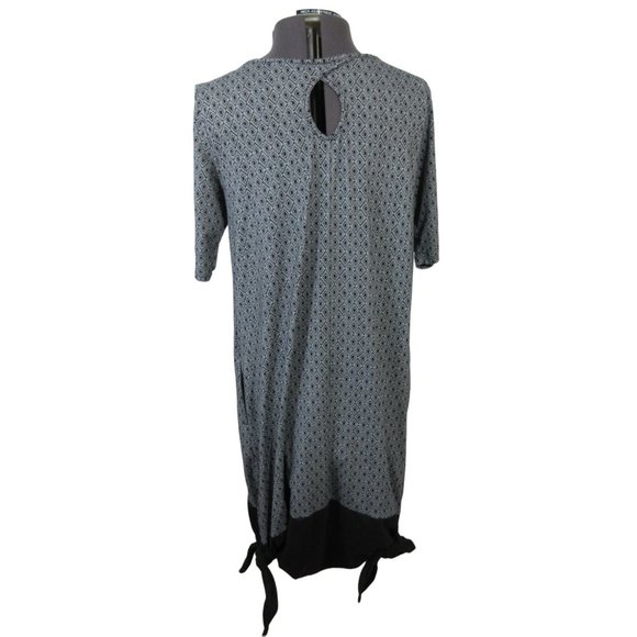 Cuddl Duds women's 1/2 sleeve Flexwear geometric print rainbow hem lounge‎ dress - Picture 4 of 12